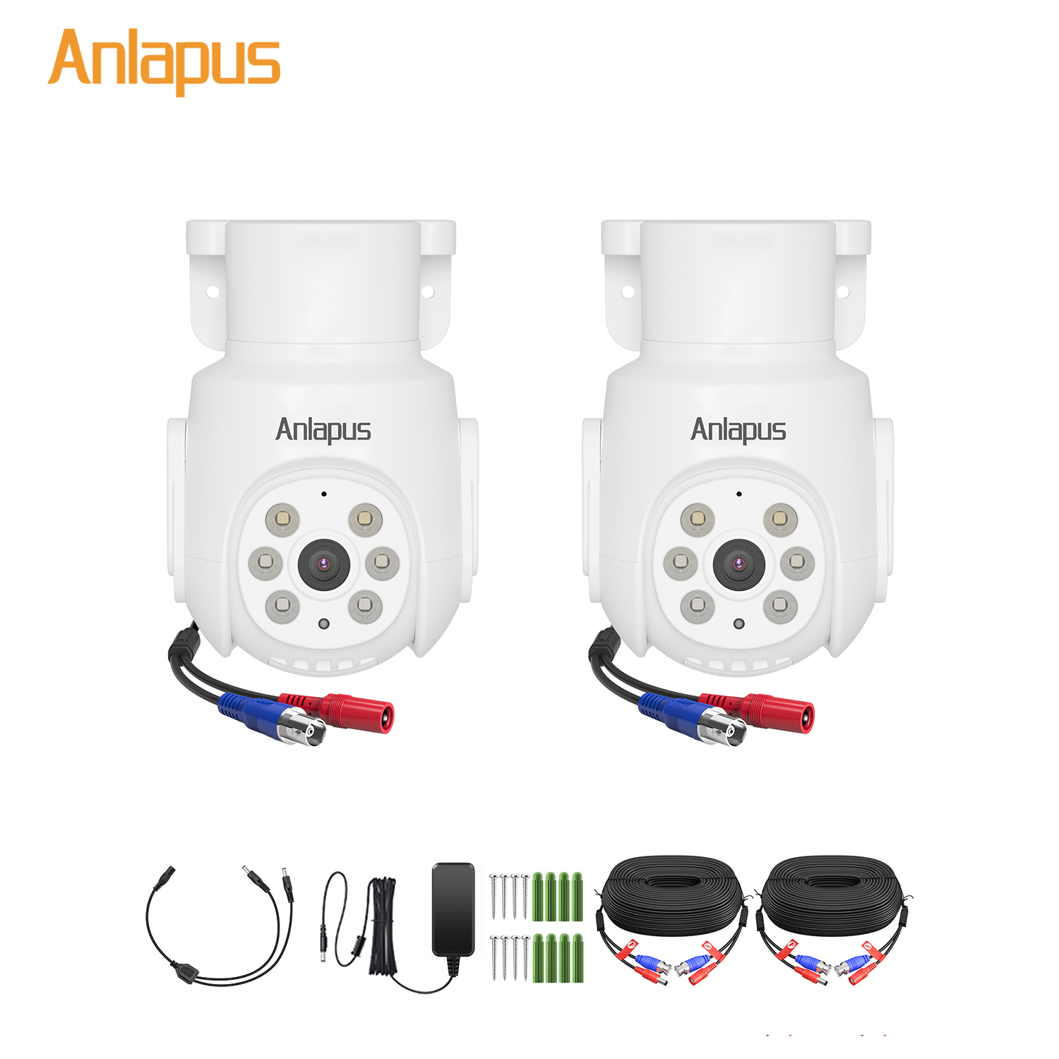 Home Security Indoor Cameras - Anlapus 5MP Kamera Keamanan Berkabel Pan