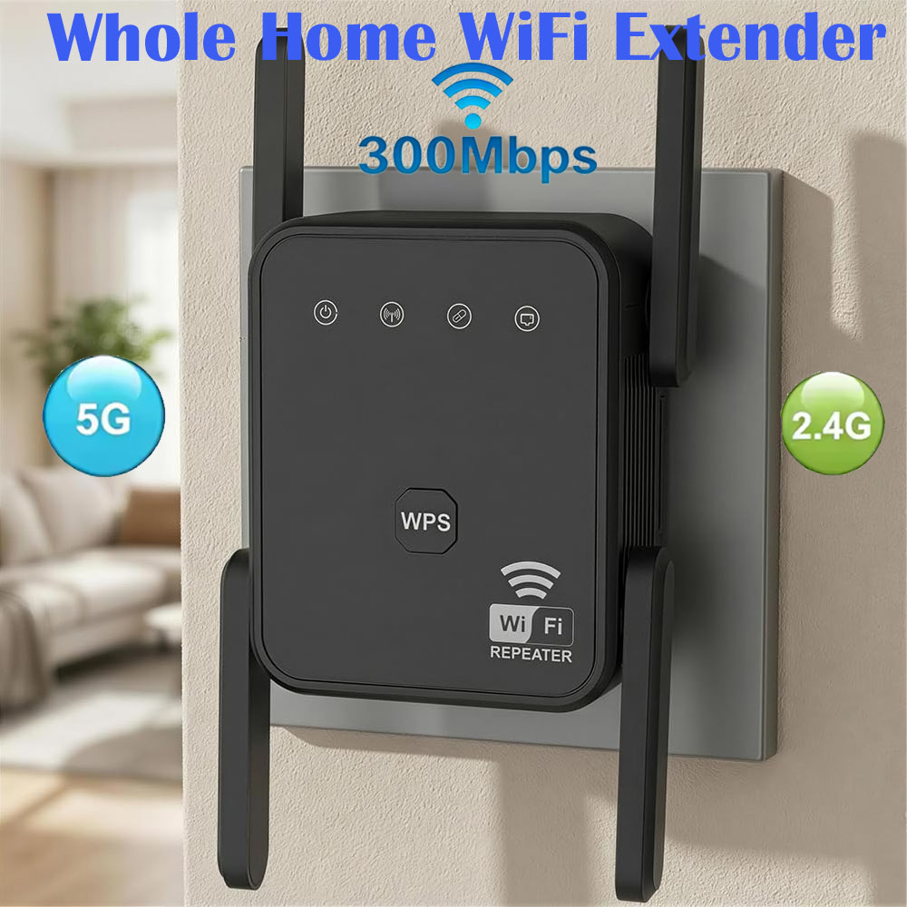 Home Security Bundle - Penguat Sinyal WiFi Baru 2026 300Mbps