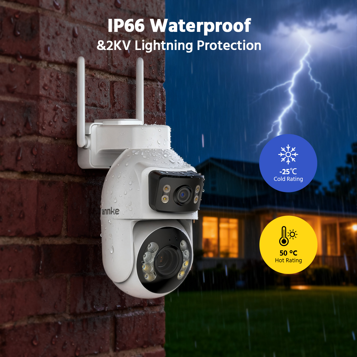 Home Security Google Camera - ANNKE Kamera Keamanan PTZ Lensa Ganda