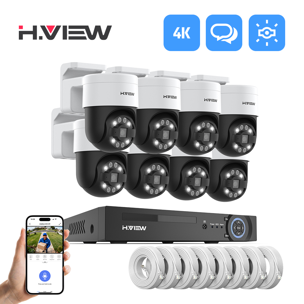 Home Security Outdoor Camera System - H.view 8Ch 4K 5MP 8MP sistem