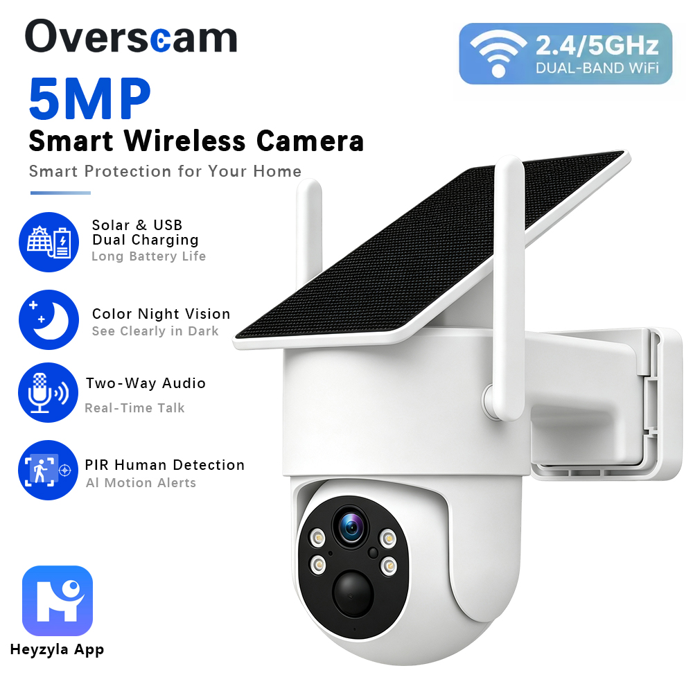 Home Security Outdoor Camera System - Kamera PTZ Tenaga Surya 5MP Untuk