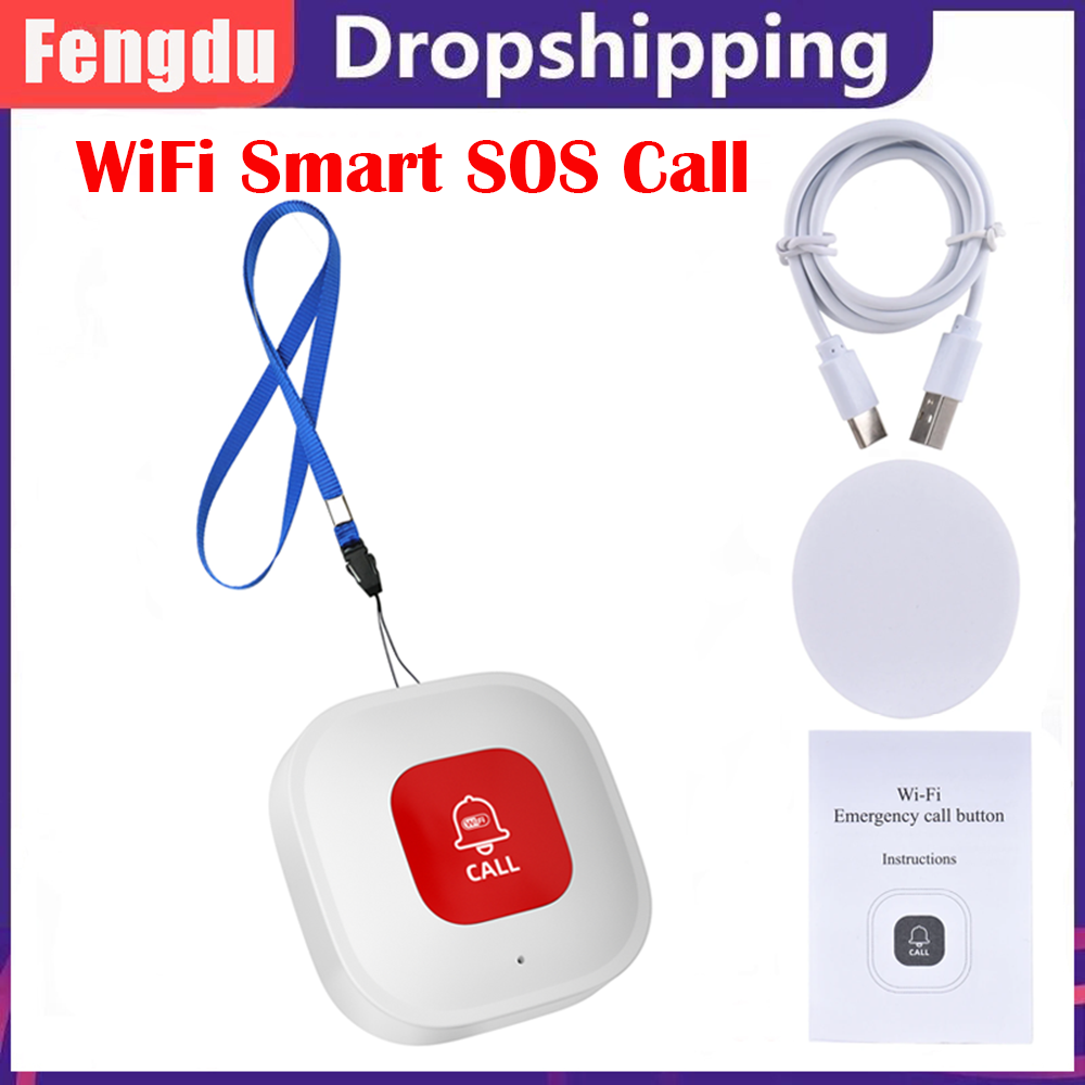 Home Security For Seniors - Tombol pintar WiFi Alarm darurat, untuk