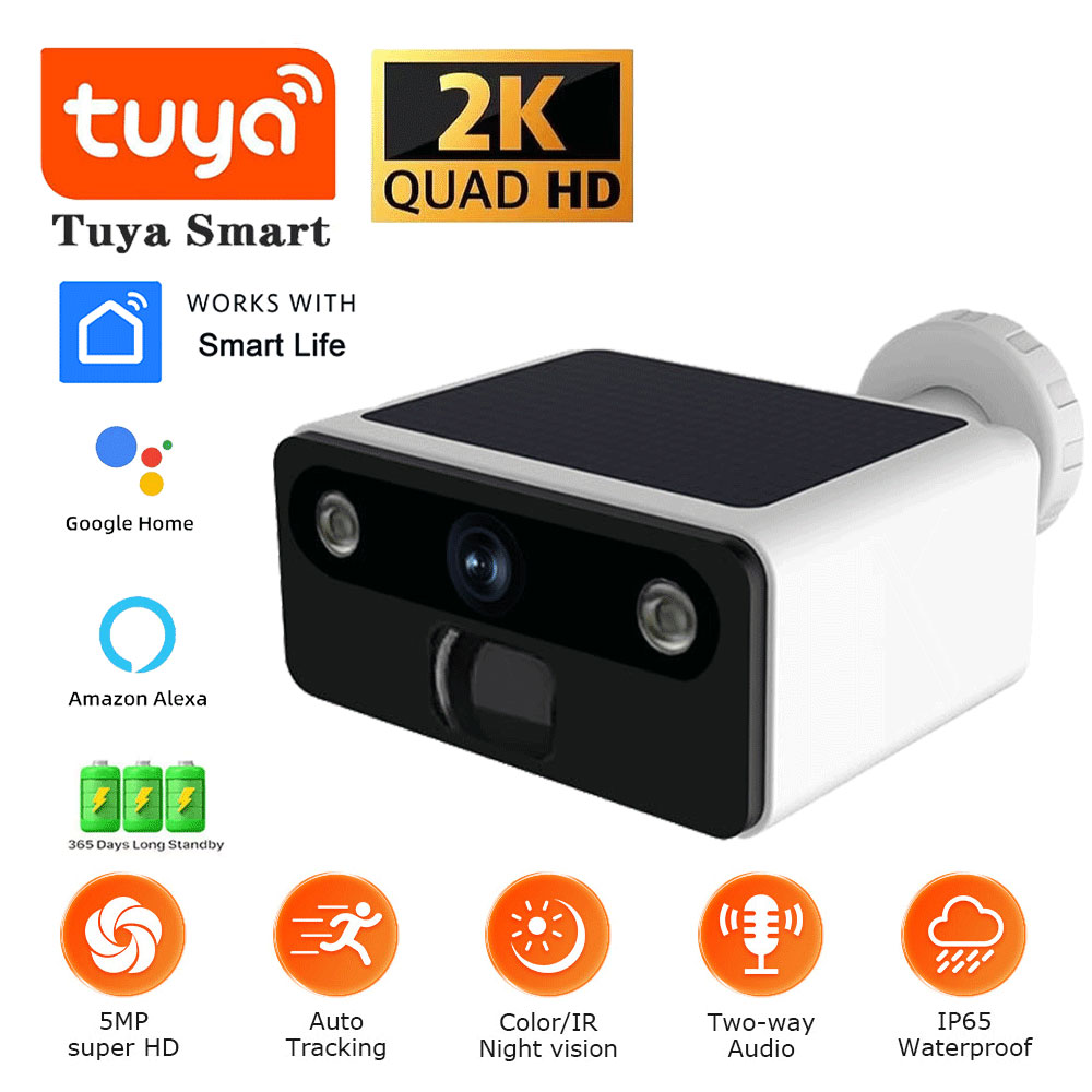 Home Security Google Camera - Kamera Keamanan Tenaga Surya Tuya 2K