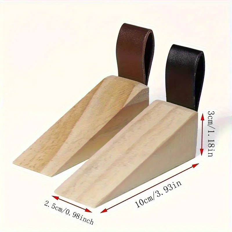 Home Security Jammers - 1 Buah Penahan Pintu Kayu Solid-Penghalang