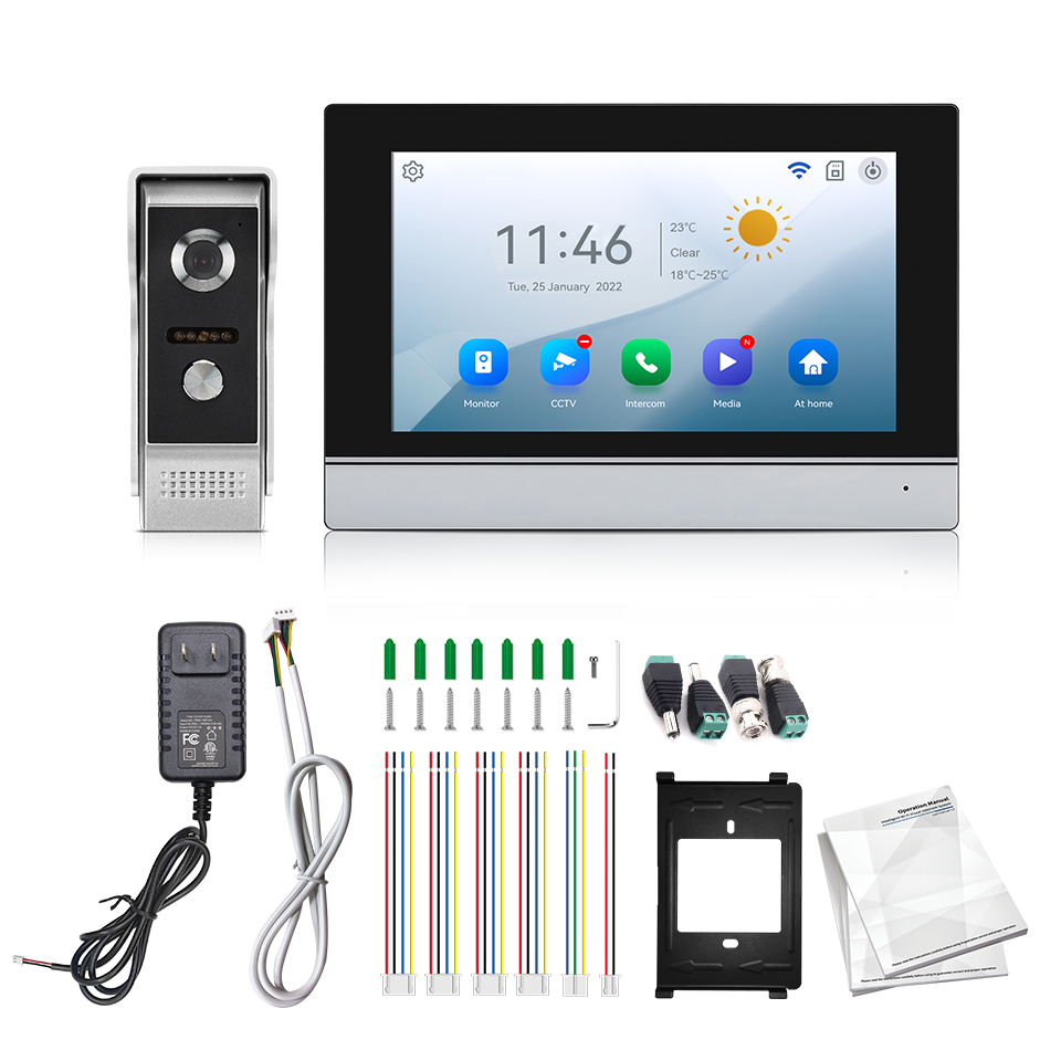 Home Security Indoor Cameras - Layar IPS 7 Inci 2MP Tuya