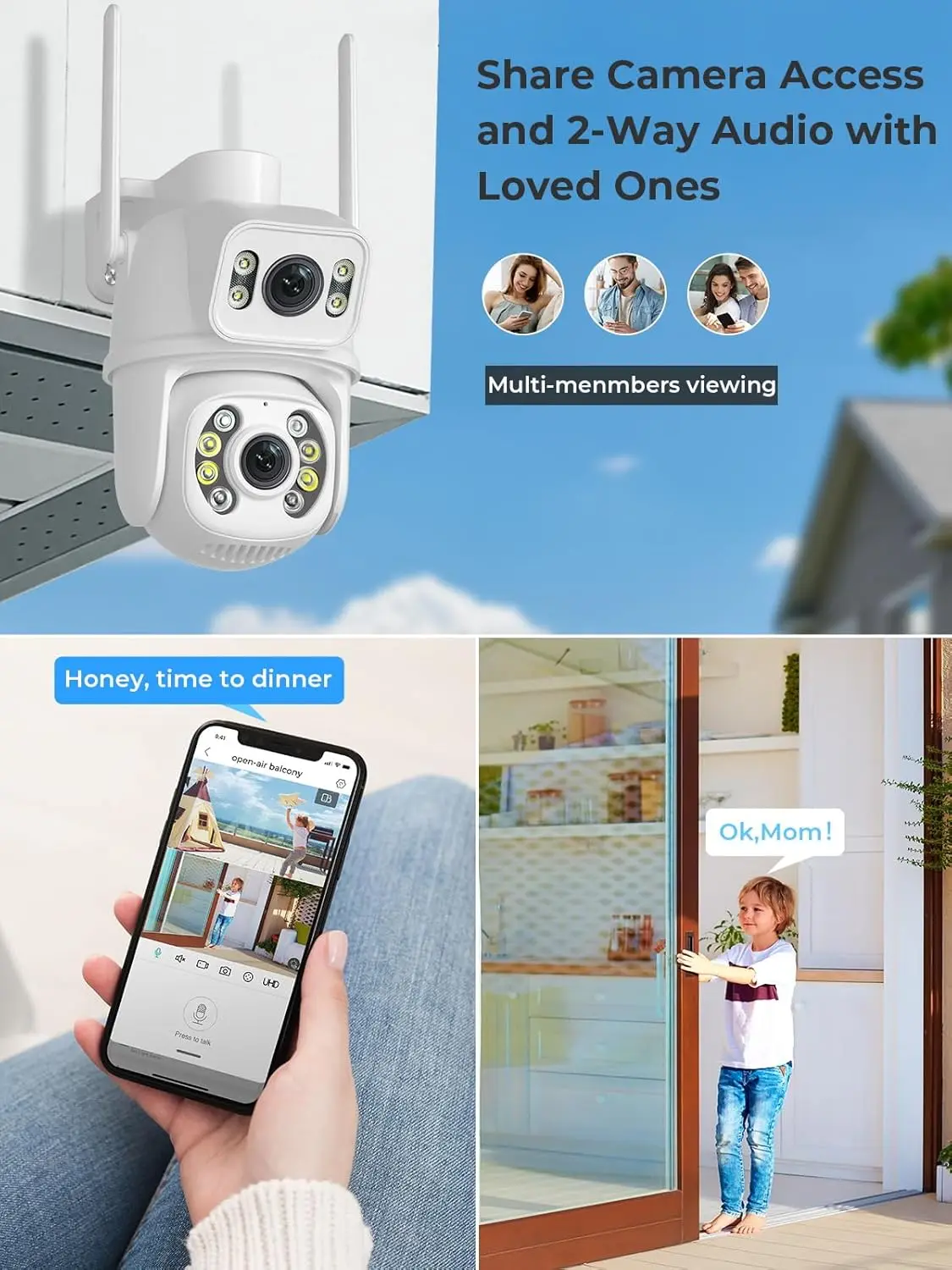 Kamera Kubah Kecepatan PTZ WiF - Home Security Google Camera ulasan dan harga