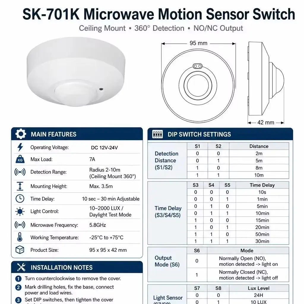Sakelar Sensor Radar Microwave - Home Security Radar System ulasan dan harga