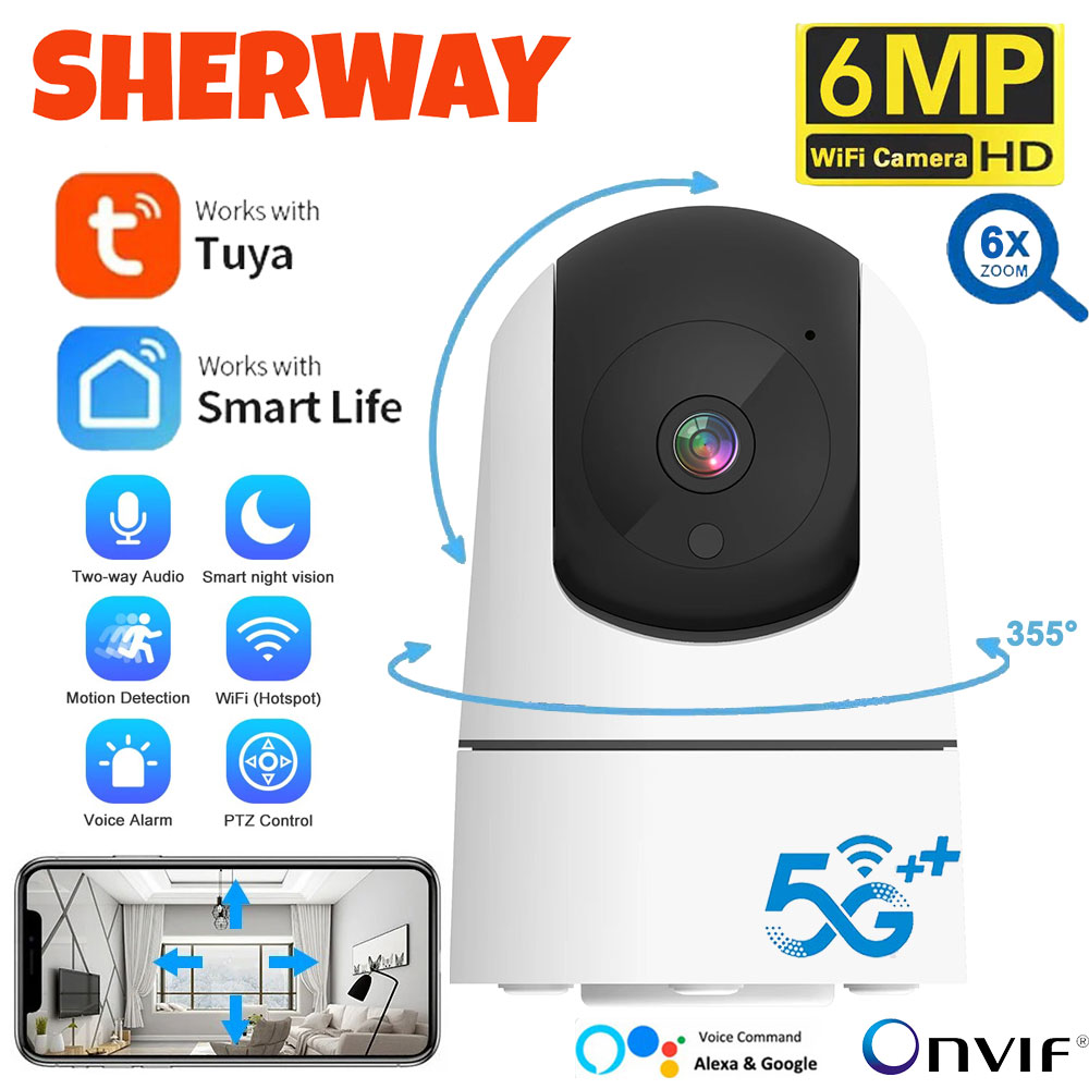Kamera WiFi 6MP Tuya Smart Hom - Home Security Google Camera ulasan dan harga