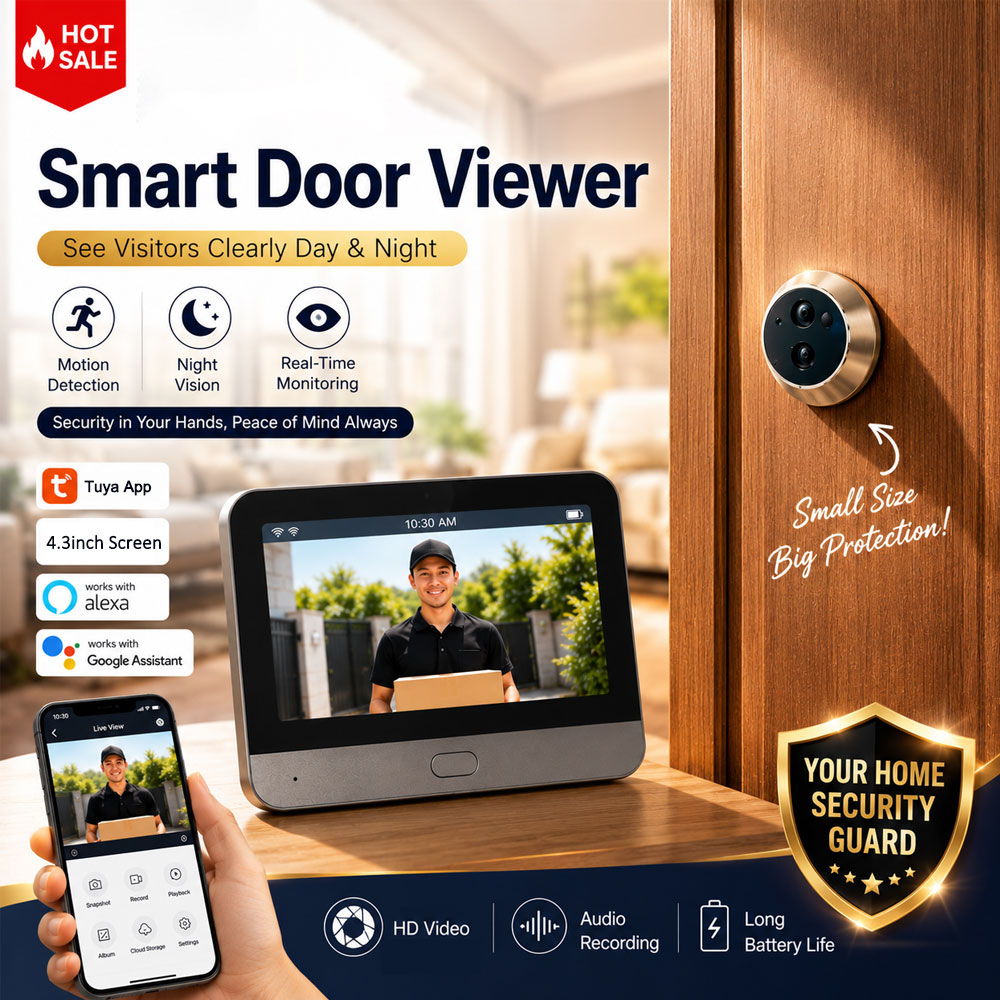 Kamera Pintu Lubang Intip Tuya - Home Security Google Camera ulasan dan harga