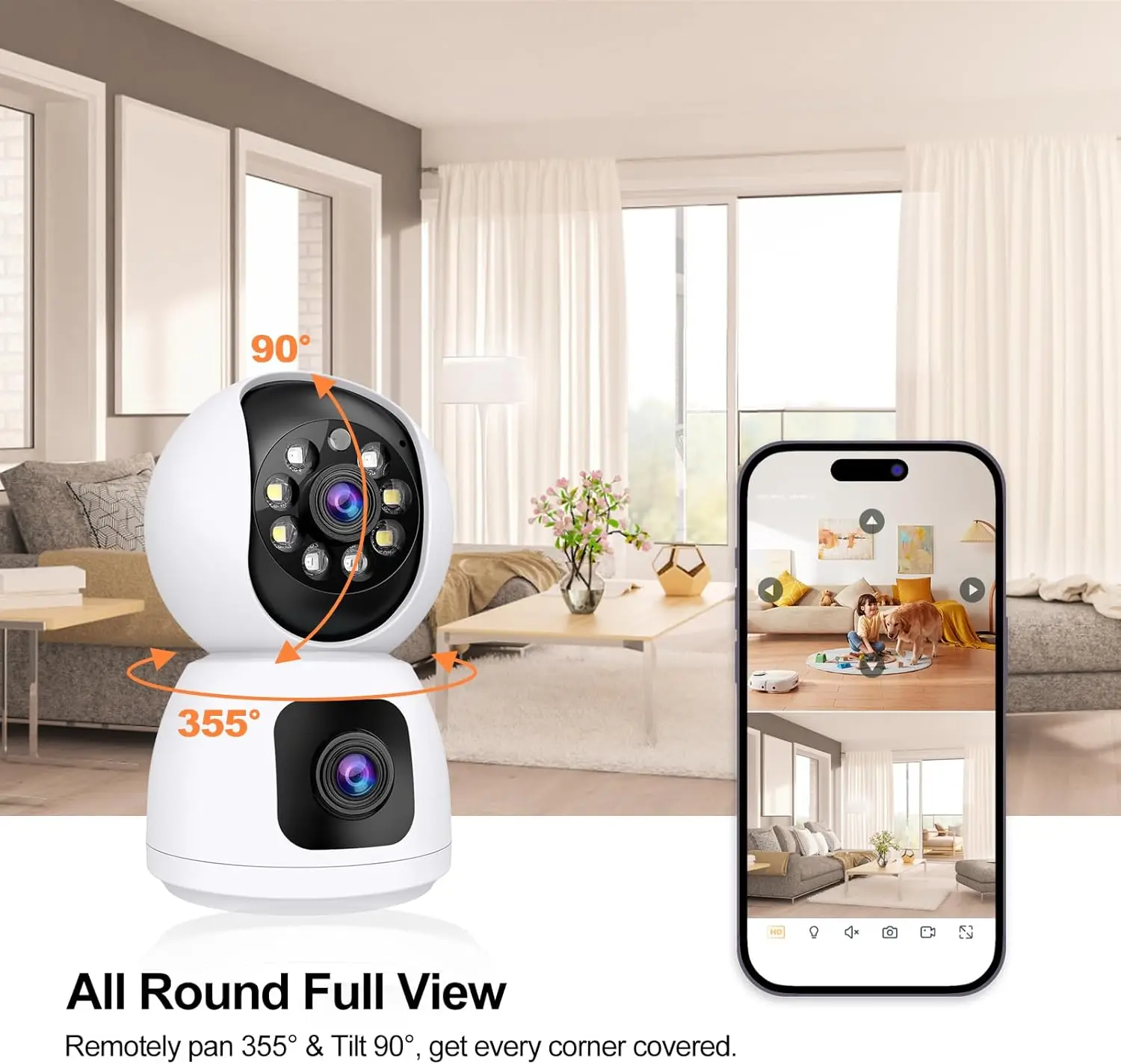 Kamera WiFi Tuya 4K 8MP HD Dal - Home Security Google Camera ulasan dan harga