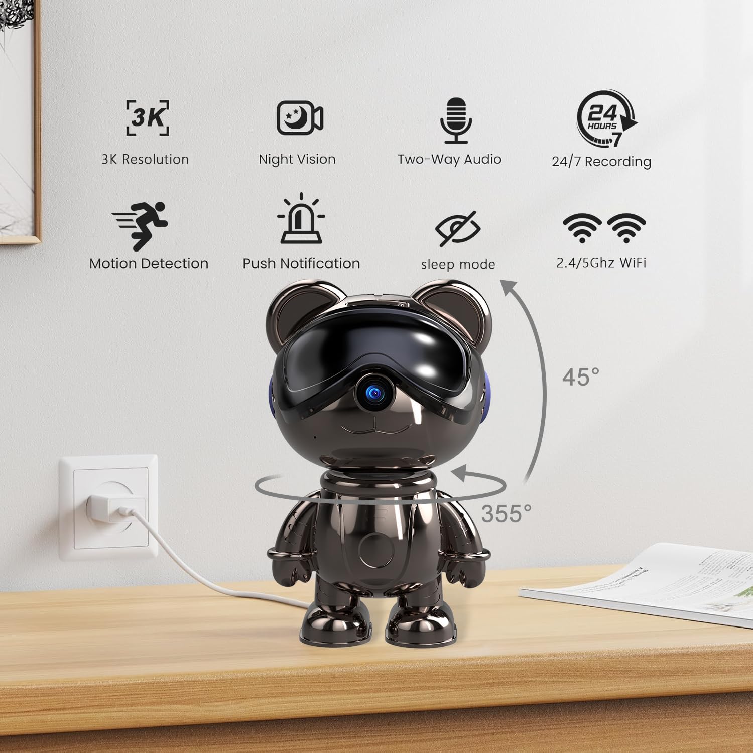 Kamera Keamanan WiFi Dalam Rua - Home Security Google Camera ulasan dan harga