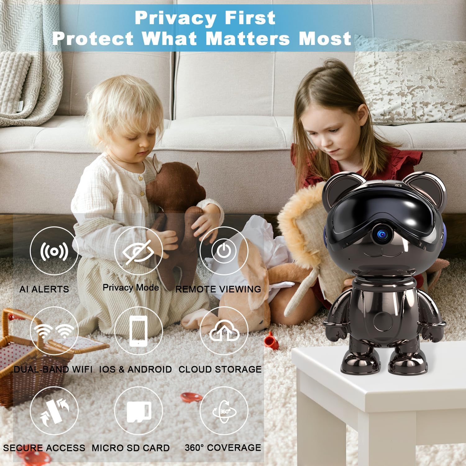 Kamera Keamanan WiFi Dalam Rua - Home Security Google Camera ulasan dan harga