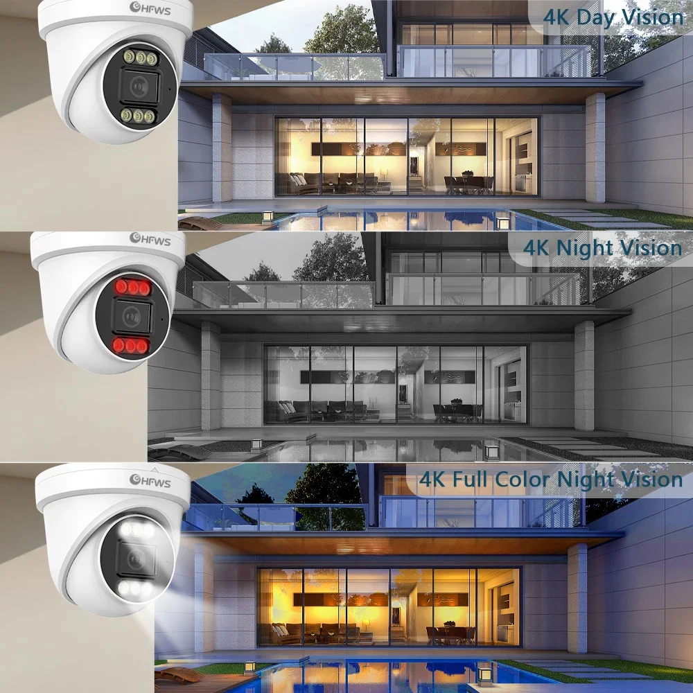 Kamera Dome IP PoE OEM 8MP 4K  - Home Security And Camera Systems ulasan dan harga