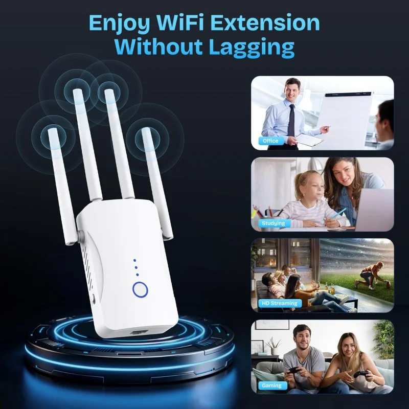 1200Mbps Dual Band WiFi Repeat - Home Security Bundle ulasan dan harga