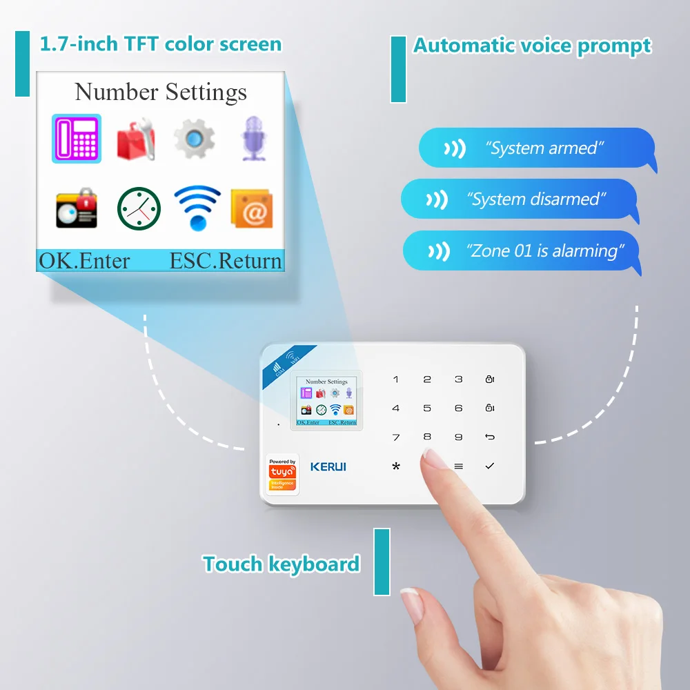 KERUI W181 Sistem Alarm Keaman - Home Security Google Camera ulasan dan harga