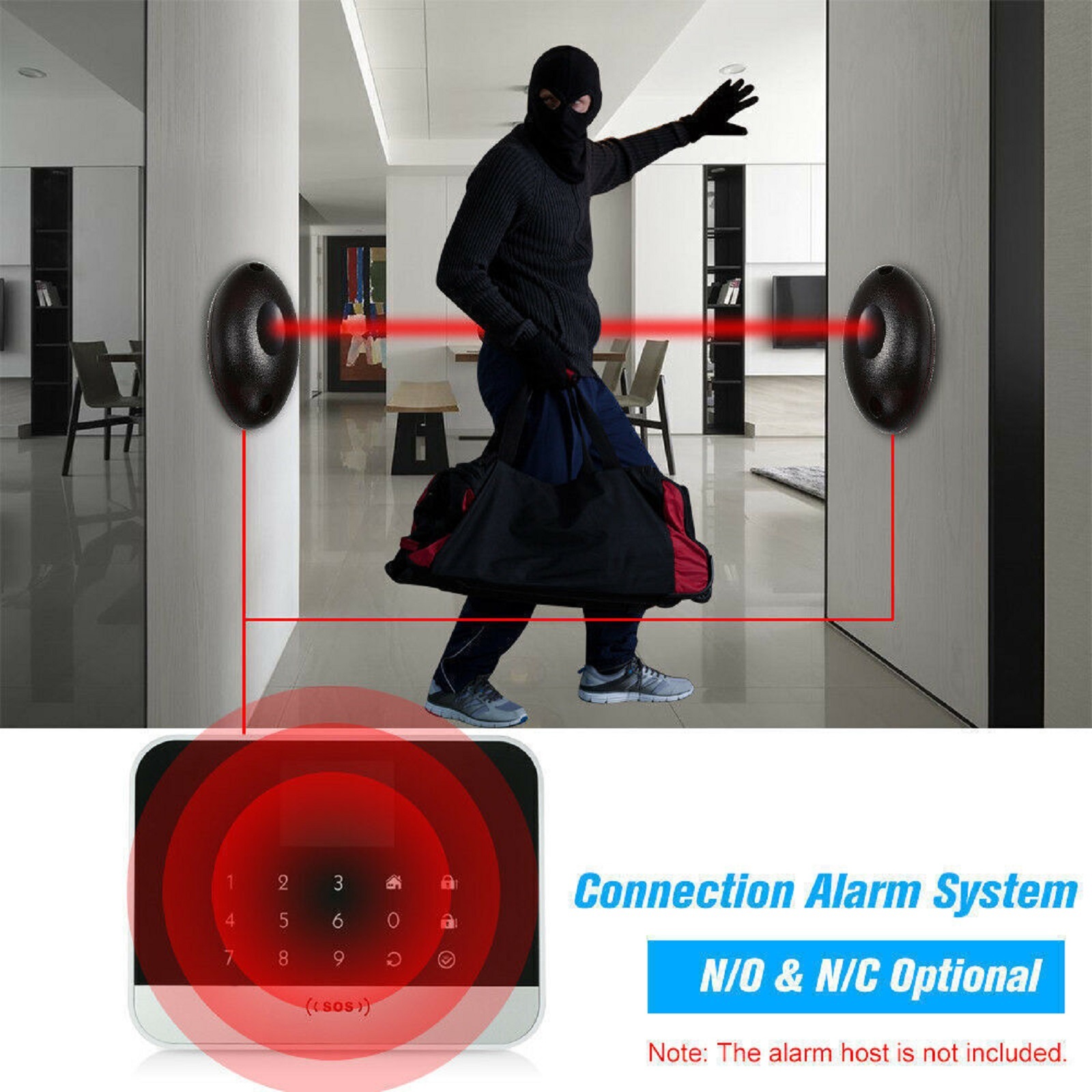 Sensor Laser inframerah sinar  - Home Security Laser System ulasan dan harga