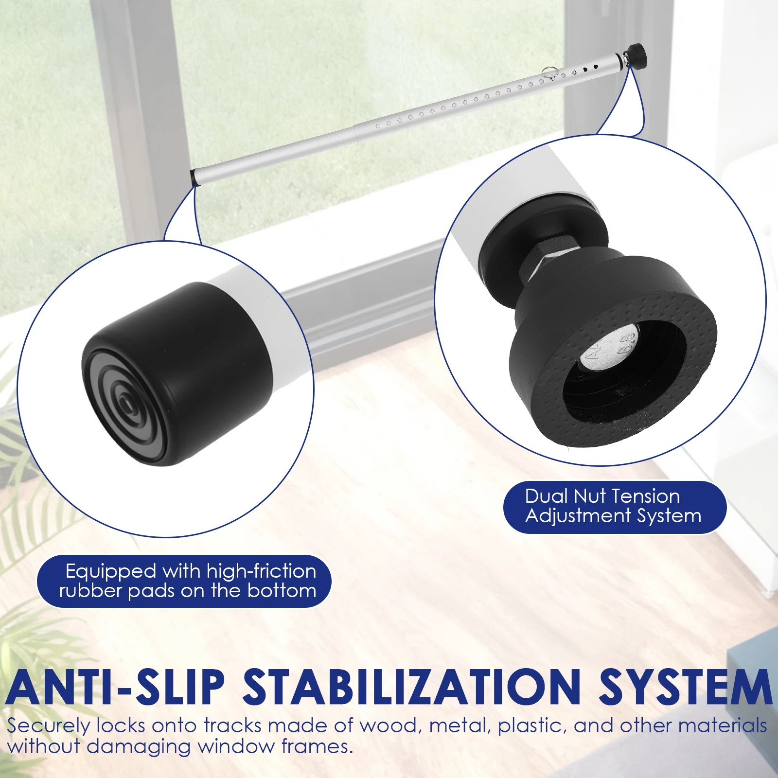 1/2 Buah Batang Pengaman Pintu - Home Security Jammers ulasan dan harga